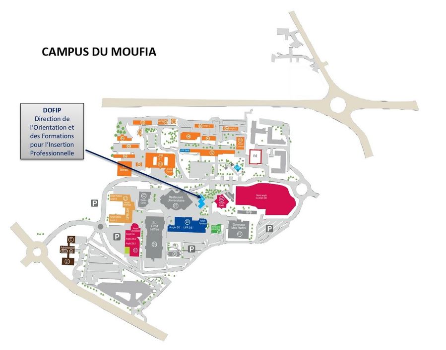 Plan d'accès DOFIP CAMPUS Moufia
